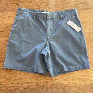 Hawker Rye Soft Blue Size 32 7" Inseam Flat Front Men's Shorts NWT 455